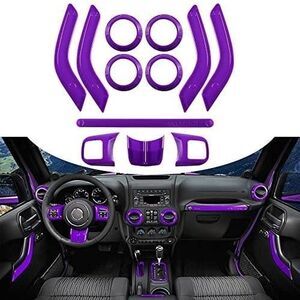 Trim Kit for Wrangler JK JKU 2011-2018 Purple 12PCS Interior Decoration NEW